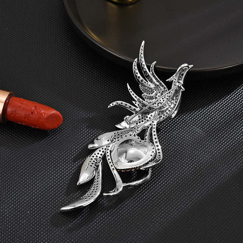 New Phoenix Flying High-end Brooch Atmospheric Pin Corsage Coat Wedding Accessories Female Packaging Box Send Mom-Mix MIx Style