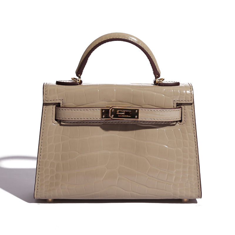High-quality crocodile pattern Kelly bag second generation mini handbag  messenger Handbags | Mix Mix Style [Hot Seller]-Mix MIx Style