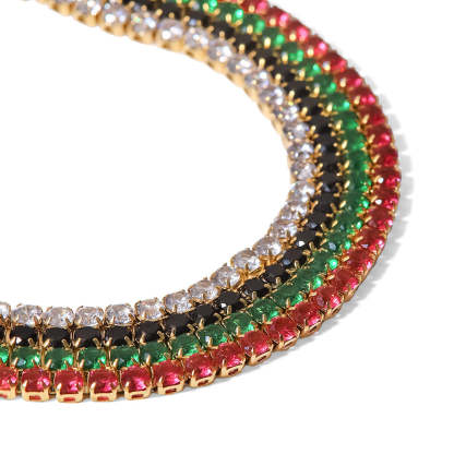 Colorful Moissanite Diamonds 14K Gold Plated Bracelets | Mix Mix Style-Mix MIx Style