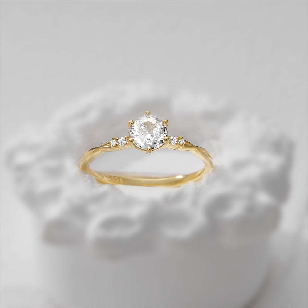 S925 Sterling Silver Luxury Square Moissanite Diamond Ring | Mix Mix Style-Mix MIx Style