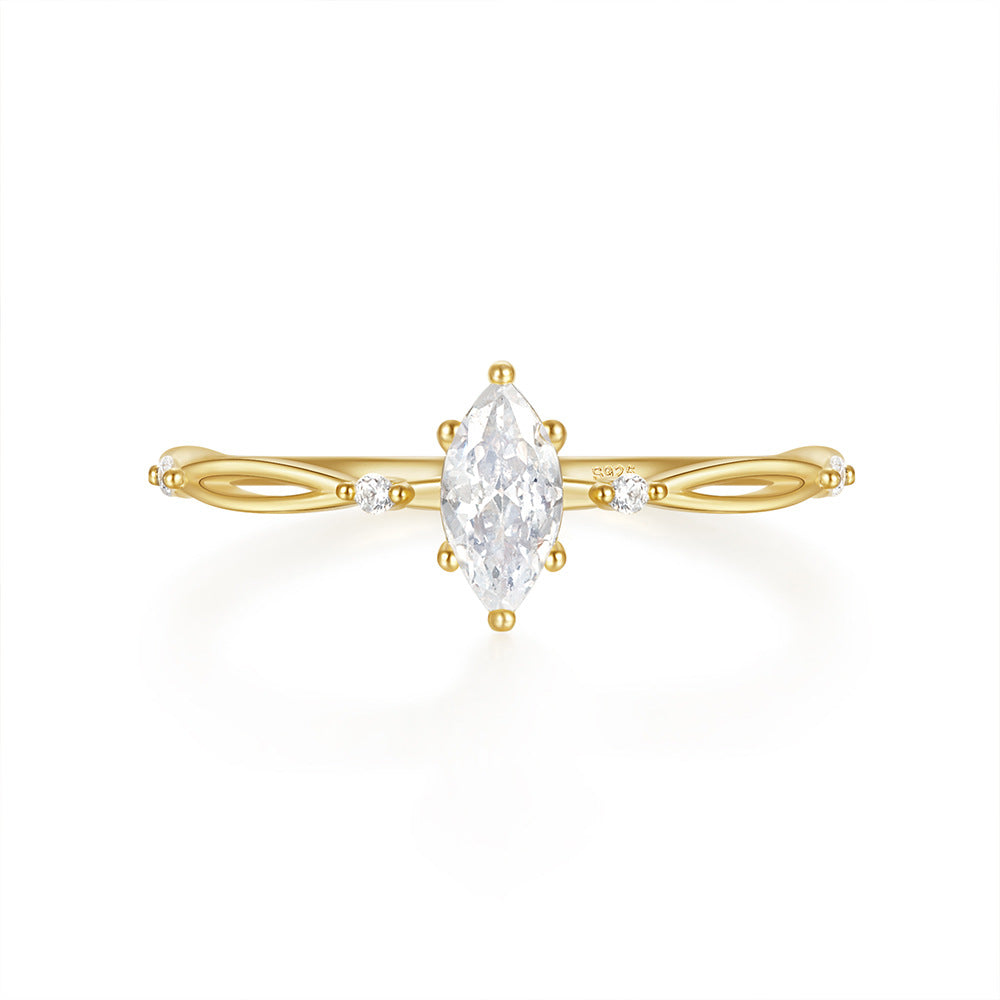 S925 Sterling Silver Luxury Square Moissanite Diamond Ring | Mix Mix Style-Mix MIx Style