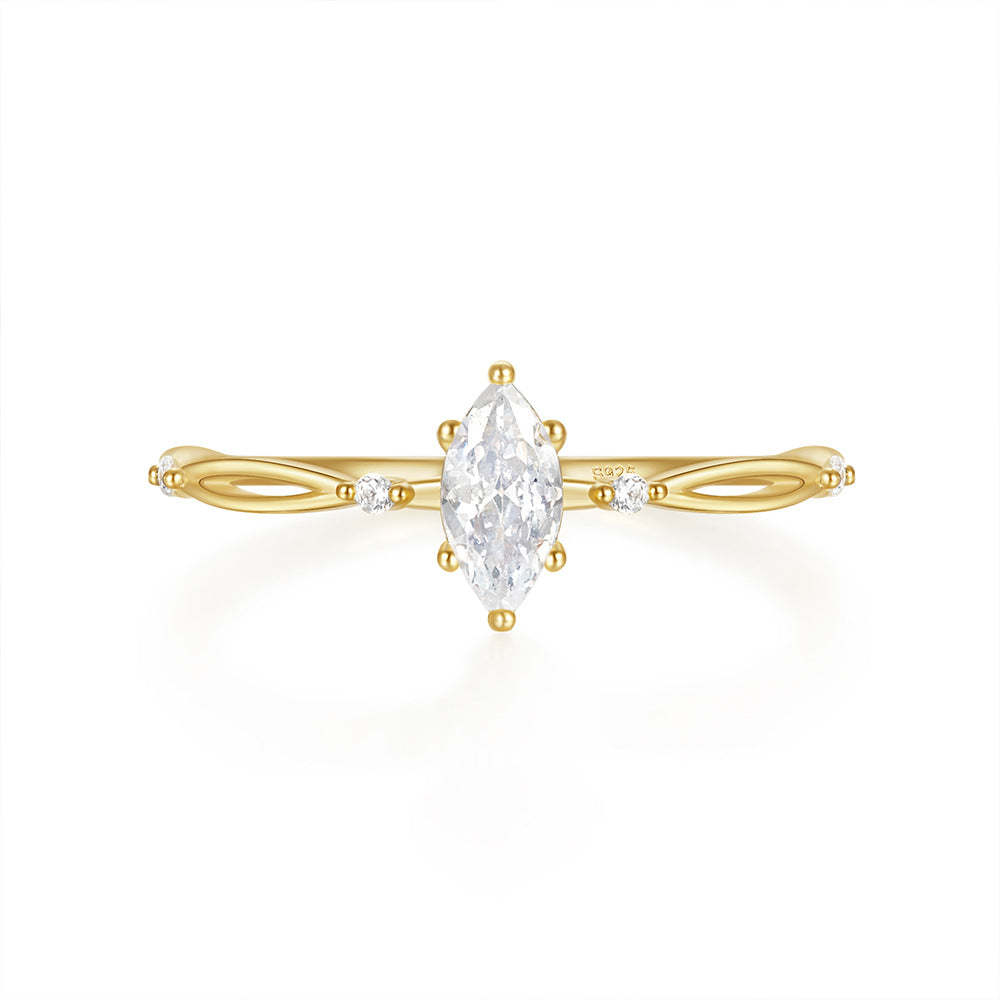 S925 Sterling Silver Luxury Square Moissanite Diamond Ring | Mix Mix Style-Mix MIx Style