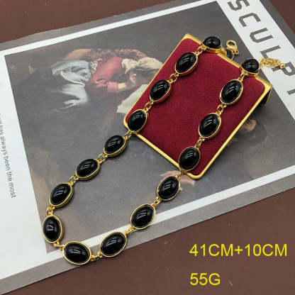 Yellow/Green Retro Round Cut Diamonds Luxury 18k Vermeil Gold Plated Necklace Jewelry | Mix Mix Style-Mix MIx Style