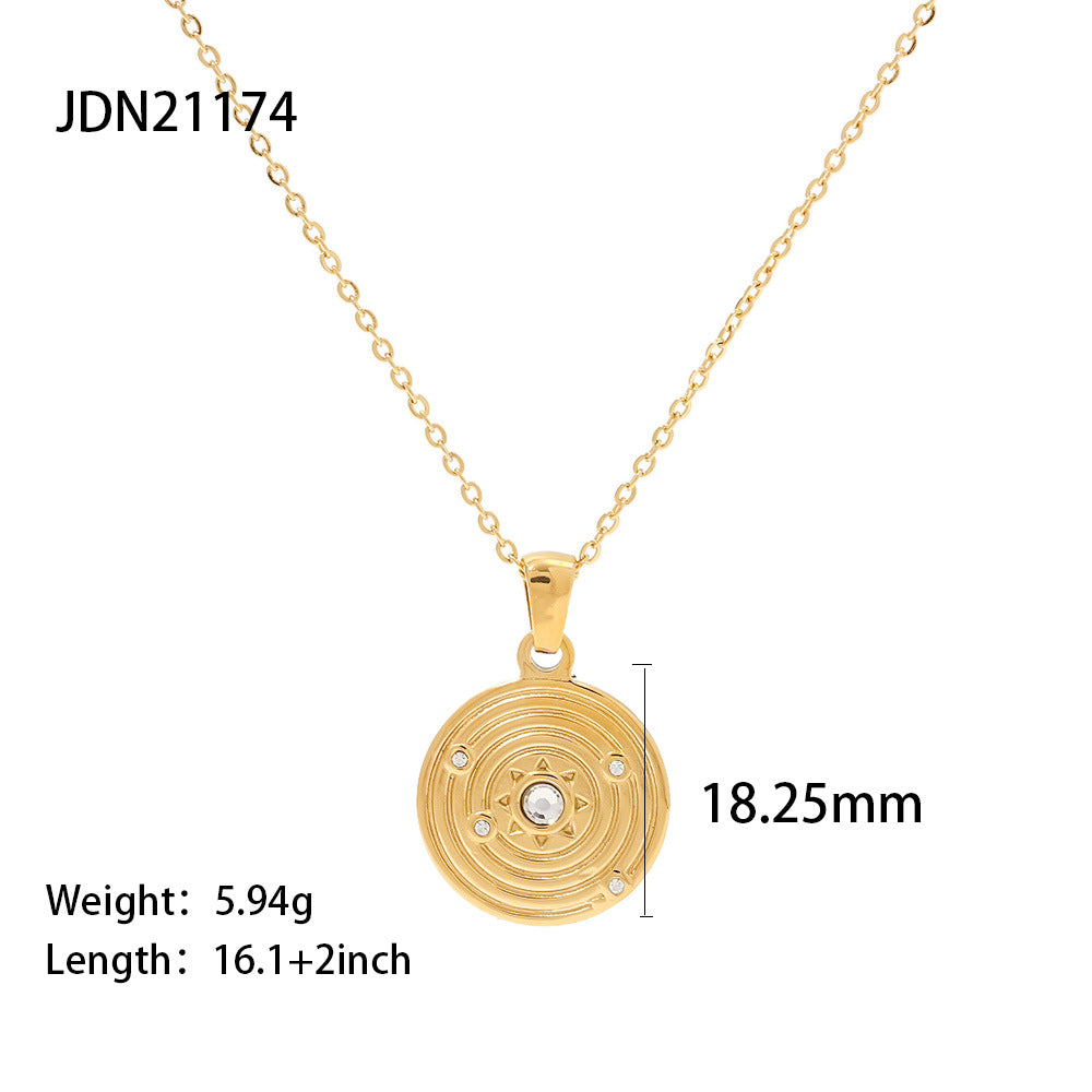 Vintage Necklace Retro Pendants 18k Gold Plated Chain Necklace | Mix Mix Style [Hot Seller]-Mix MIx Style