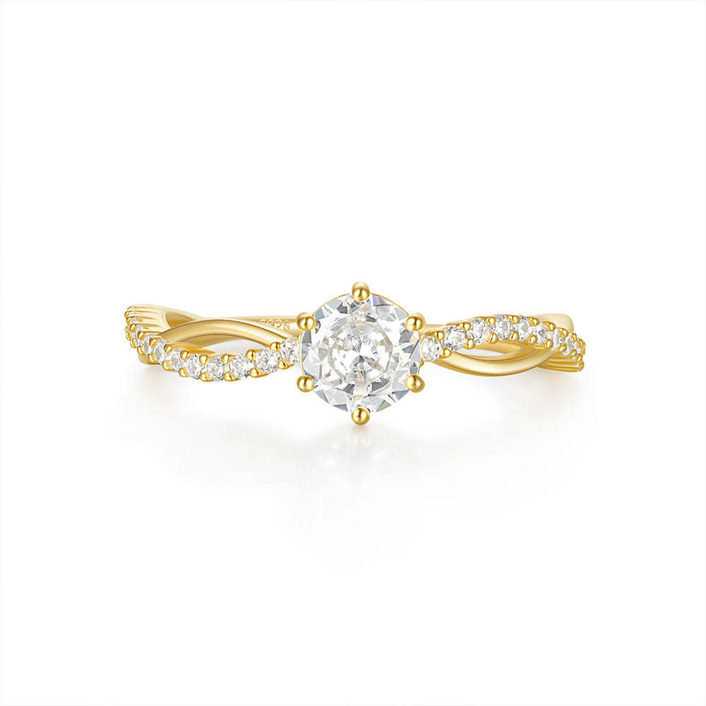 S925 Sterling Silver Luxury Square Moissanite Diamond Ring | Mix Mix Style-Mix MIx Style