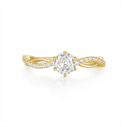 S925 Sterling Silver Luxury Square Moissanite Diamond Ring | Mix Mix Style-Mix MIx Style