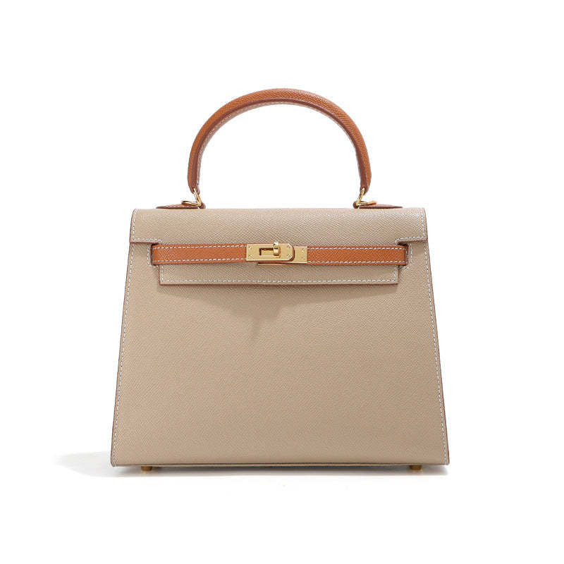 High-quality palm pattern Kelly bag genuine leather women's b new handbag one shoulder messenger-Mix MIx Style