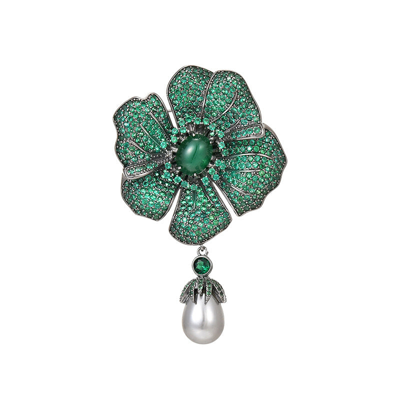 Design sense, retro temperament, European palace elegance and exquisite begonia flower brooch, classic coat, high-end accessories wholesale-Mix MIx Style