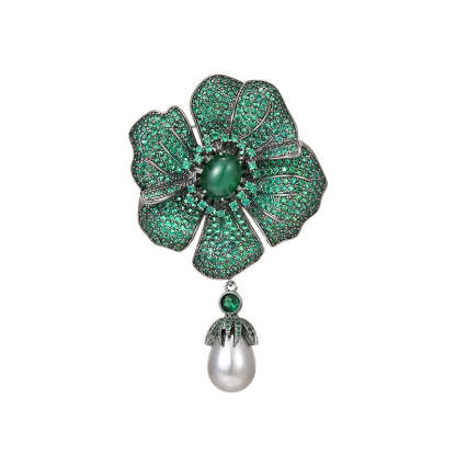 Design sense, retro temperament, European palace elegance and exquisite begonia flower brooch, classic coat, high-end accessories wholesale-Mix MIx Style