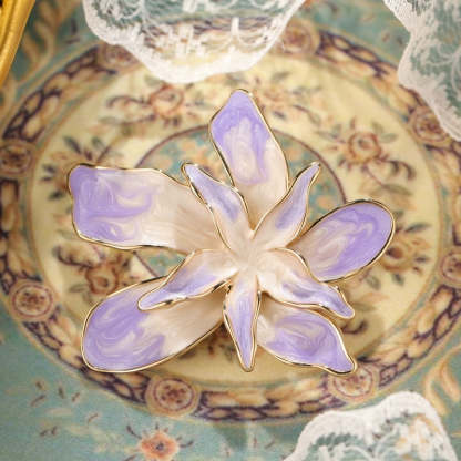 Xiliang Concubine Fashion Small Fresh Bauhinia Brooch Oil Painting Orchid Pin Shirt T-shirt Accessories Corsage-Mix MIx Style