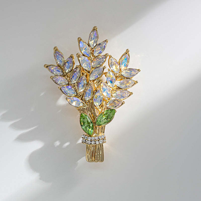 Xiliang Concubine Douyin live broadcast source lavender brooch purple crystal temperament accessories corsage gift pin-Mix MIx Style