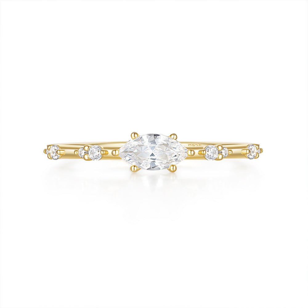 S925 Sterling Silver Luxury Square Moissanite Diamond Ring | Mix Mix Style-Mix MIx Style