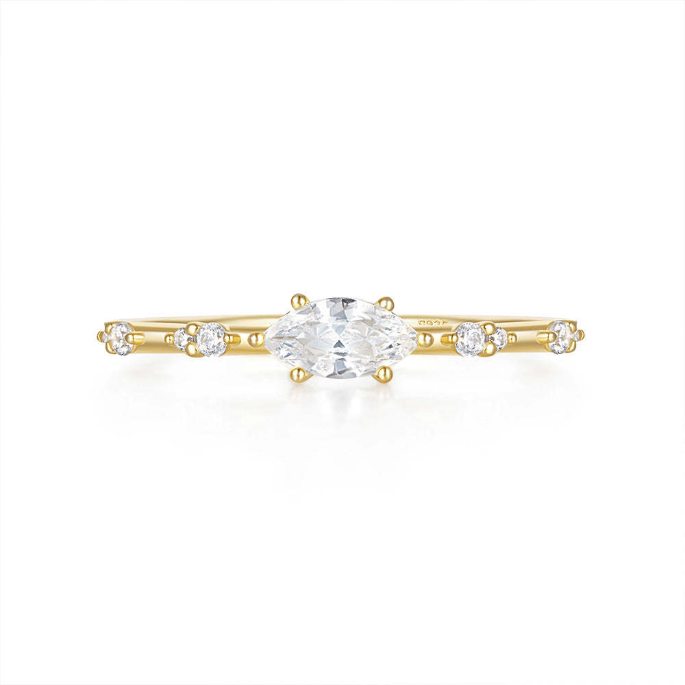 S925 Sterling Silver Luxury Square Moissanite Diamond Ring | Mix Mix Style-Mix MIx Style