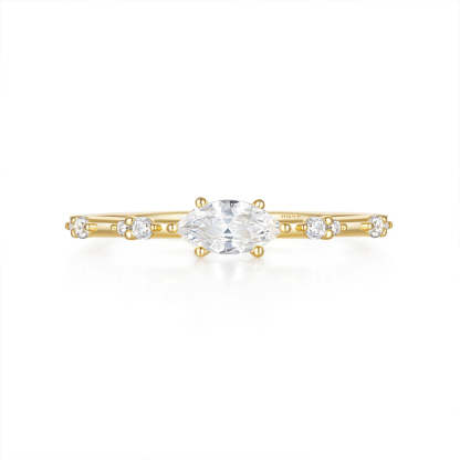 S925 Sterling Silver Luxury Square Moissanite Diamond Ring | Mix Mix Style-Mix MIx Style