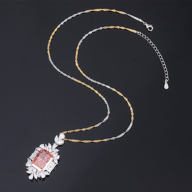 Moissanite Pink Diamond Soft Cushion Ring 18K Gold Plated Mix Mix Style [Hot Seller]-Mix MIx Style