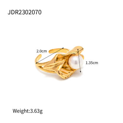 Seashell Classic Akoya Pearl Pendant Luxury 18k Gold Plated Necklace Earring & Ring Jewelry Set | Mix Mix Style-Mix MIx Style