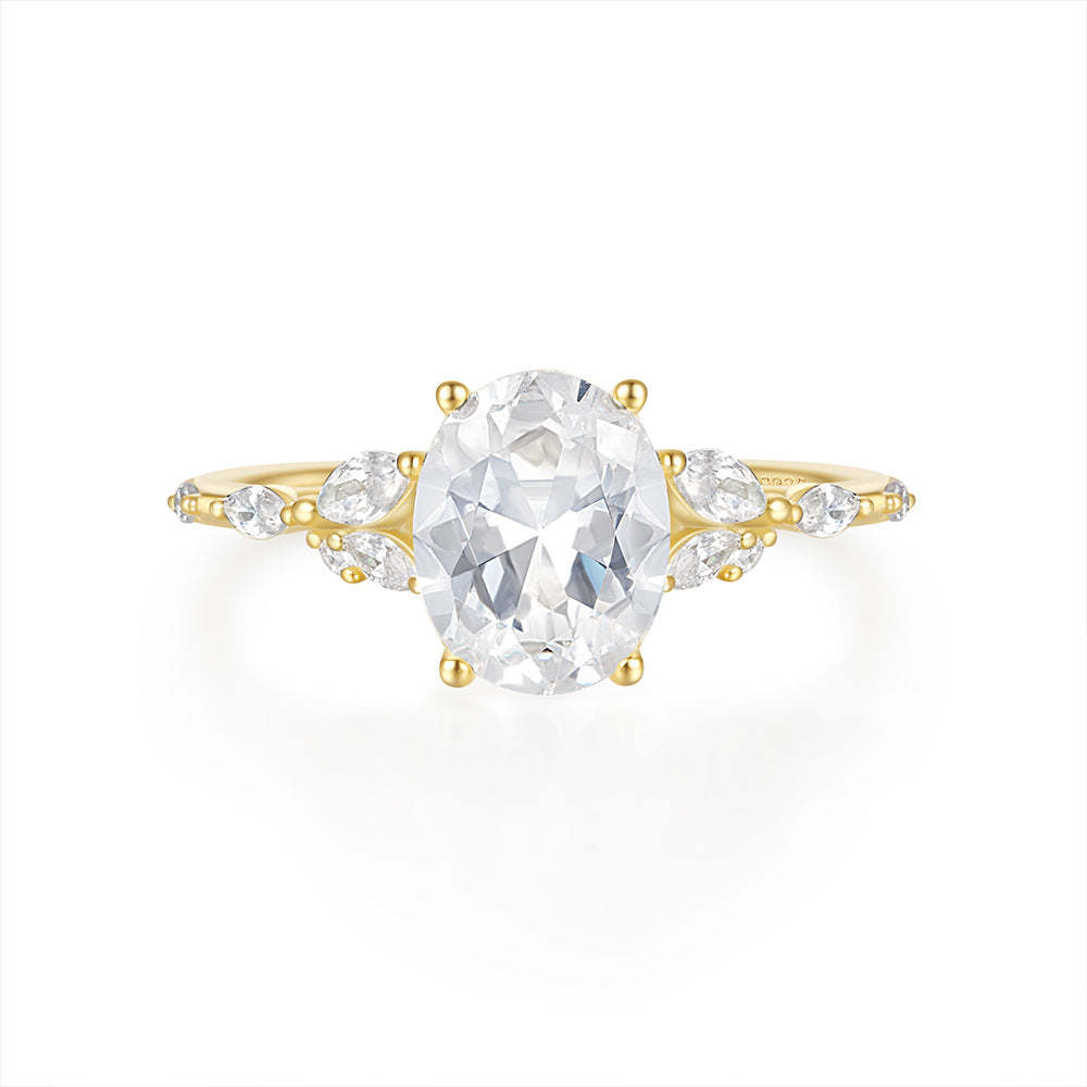 S925 Sterling Silver Luxury Square Moissanite Diamond Ring | Mix Mix Style-Mix MIx Style