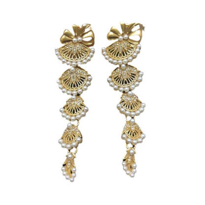 Retro Classic White Akoya Pearls Luxury Elegant 18k Gold Plated Necklace Drop Earring Jewelry Set | Mix Mix Style-Mix MIx Style