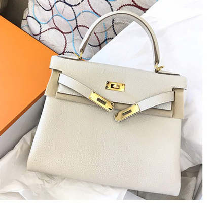 Kelly bag head layer cowhide lychee pattern  new shoulder leather women's bag Handbags | Mix Mix Style [Hot Seller]-Mix MIx Style