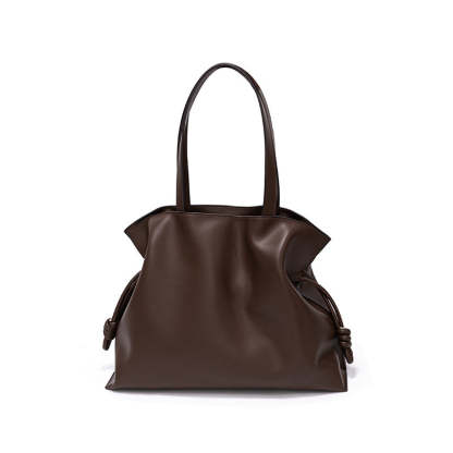 Bags new cowhide blessing bag leather women's bag pleated shoulder bag drawstring large bag | Mix Mix Style [Hot Seller]-Mix MIx Style