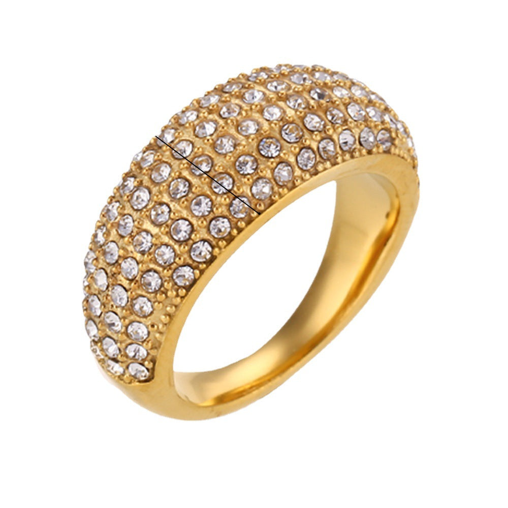 Antique Differents Styles Retro Thick White Diamonds Elegant Luxury 18k Vermeil Gold Plated Ring Jewelry | Mix Mix Style-Mix MIx Style