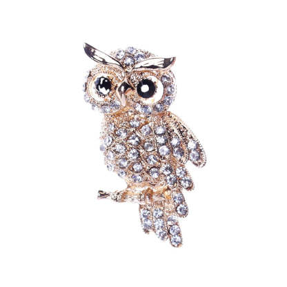 Cross-border hot-selling Korean jewelry, fashionable and exquisite owl full diamond brooch, corsage pin, wholesale women's direct sale-Mix MIx Style
