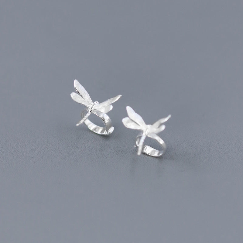 Looking for original design S925 sterling silver mini pierced, beautiful and fresh dragonfly ear bone clip earrings-Mix MIx Style