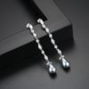 Drop Water White Moissanite Diamonds Elegant 18k Vermeil Gold Plated Vintage Retro Drop Earrings | Mix Mix Style-Mix MIx Style