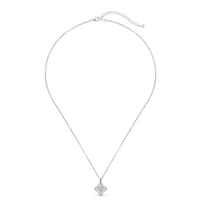 18k White Gold Plated Four-Leaf Clover Cecklace  Moissanite Jewelry-Mix MIx Style