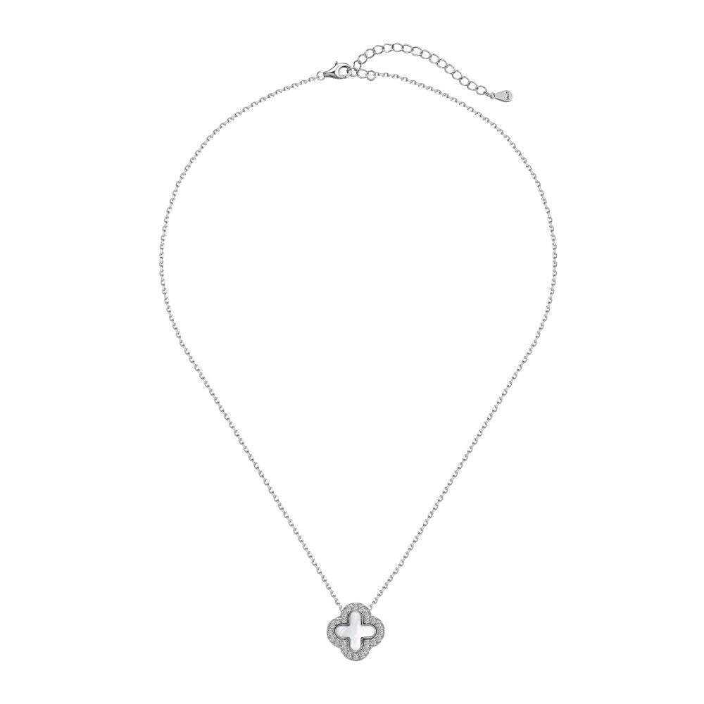 18k White Gold Plated Four-Leaf Clover Cecklace  Moissanite Jewelry-Mix MIx Style