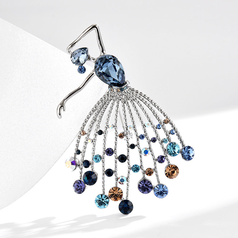 New design, elegant temperament, exquisite luxury, sweet and fresh dancer brooch, anti-exposure accessories, one piece dropshipping-Mix MIx Style