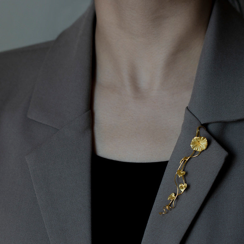 Looking for original Chaoyan sterling silver beautiful morning glory hand-bent vine brooch new Chinese style corsage-Mix MIx Style