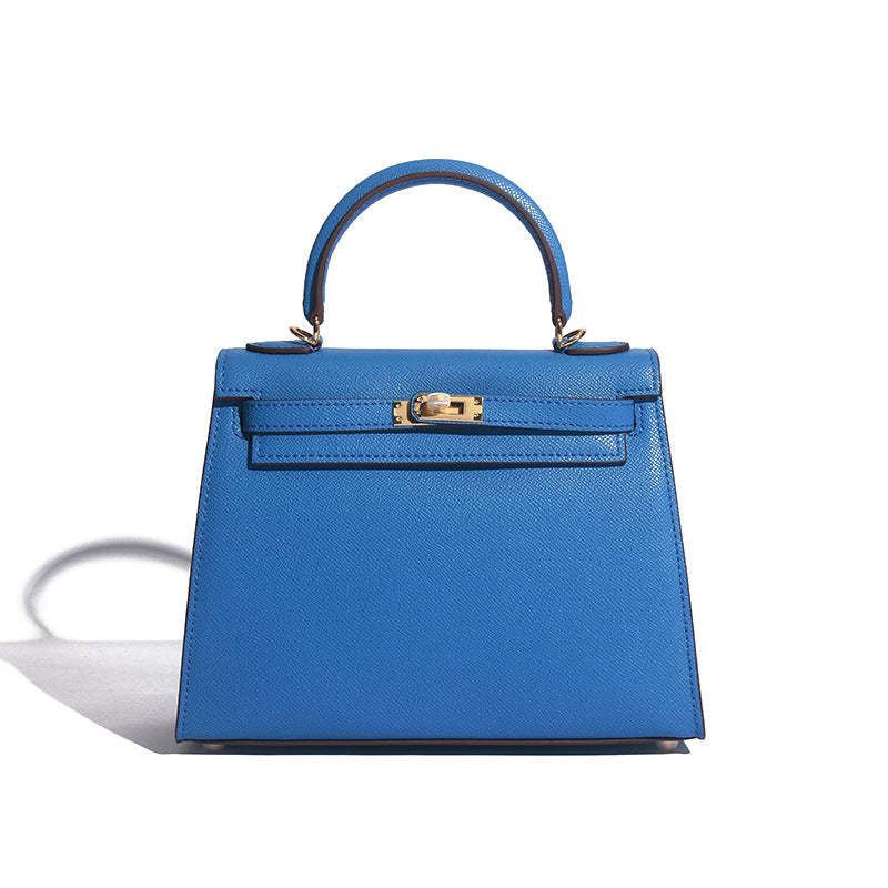 2024 new top layer cowhide second generation Kelly bag high-grade genuine leather women's bag large capacity shoulder crossbody handbag-Mix MIx Style