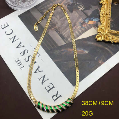 Golden Vintage Retro Pendant Akoya Pearls & Diamonds Luxury 18k Vermeil Gold Plated Necklace Jewelry | Mix Mix Style-Mix MIx Style