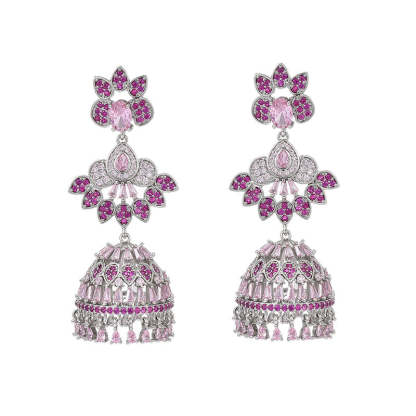 18k White Gold Plated, Moissanite earrings long hollow wind chime earrings Mix Mix Style [Hot Seller]-Mix MIx Style