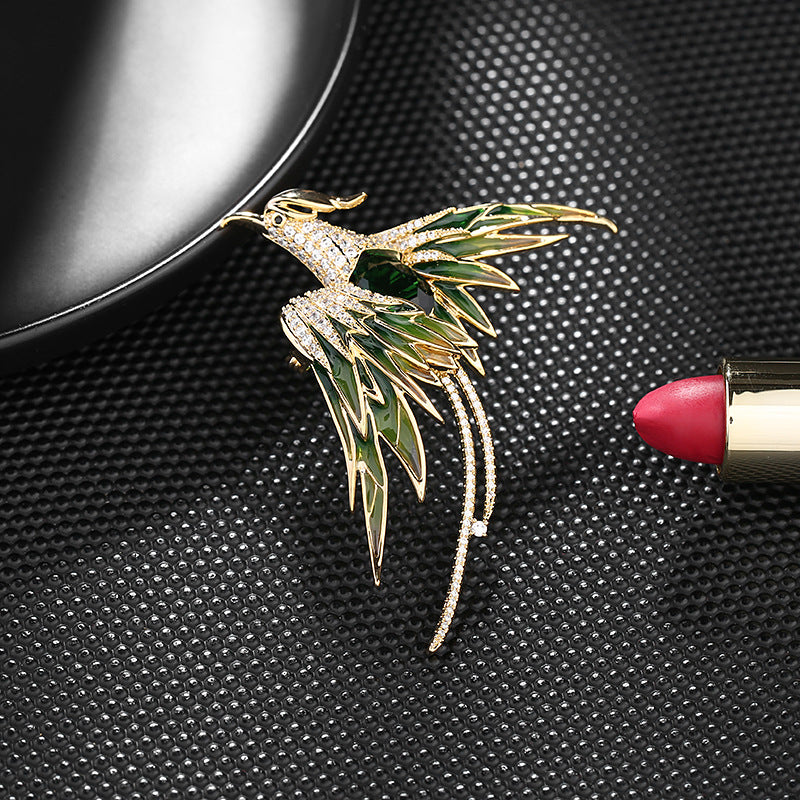 Light luxury high-end Chinese style phoenix brooch women's elegant coat corsage accessories 2022 autumn and winter new clothing-Mix MIx Style