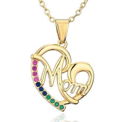 Mother Gift Various Styles Vintage Heart Pendant Diamonds Luxury 18k Vermeil Gold Plated Necklace Jewelry | Mix Mix Style-Mix MIx Style
