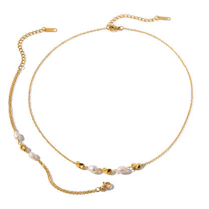 Retro 18K Gold Plated Chain Akoya Pearl Bracelet | Mix Mix Style [Hot Seller]-Mix MIx Style