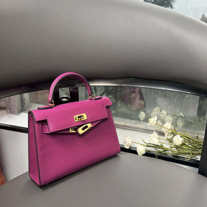 The second generation of Kelly bag women's mini leather bag  handbag high-quality messenger bag | Mix Mix Style [Hot Seller]-Mix MIx Style