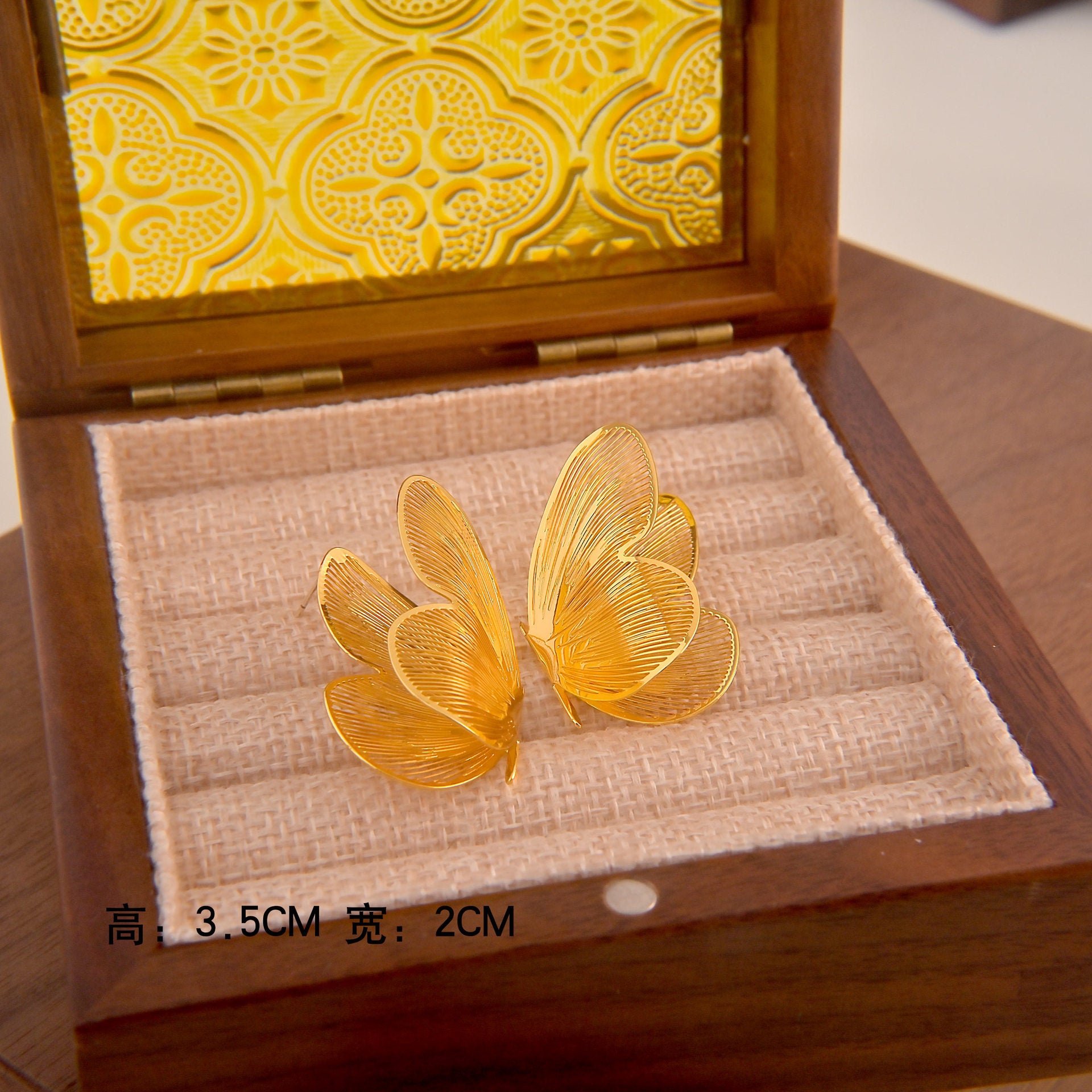 Butterfly Delicate Trendy 18k Vermeil Gold Plated Vintage Retro Stud Earrings | Mix Mix Style-Mix MIx Style