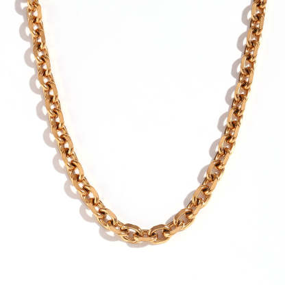 Classic Long Chain Vintage Elegant Luxury 18k Vermeil/White Gold Plated Necklace Bracelet Jewelry Set | Mix Mix Style-Mix MIx Style