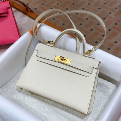 new trendy mini women's bag leather bag  Kelly bag shoulder messenger small bag | Mix Mix Style [Hot Seller]-Mix MIx Style