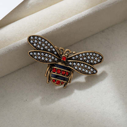 Retro little bee vintage brooch for women high-end personality old brooch niche atmosphere vintage accessories trend-Mix MIx Style