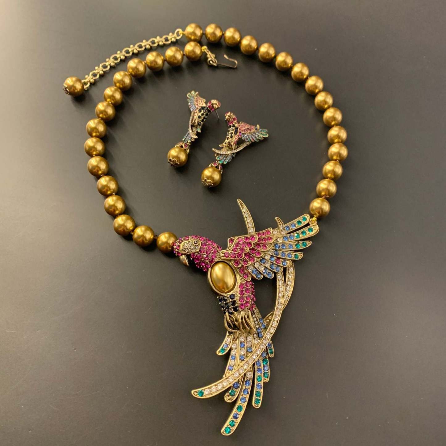 Parrot Shape Diamonds Elegant Vintage Jewelry Earring Necklace Set  | Mix Mix Style [Hot Seller]-Mix MIx Style