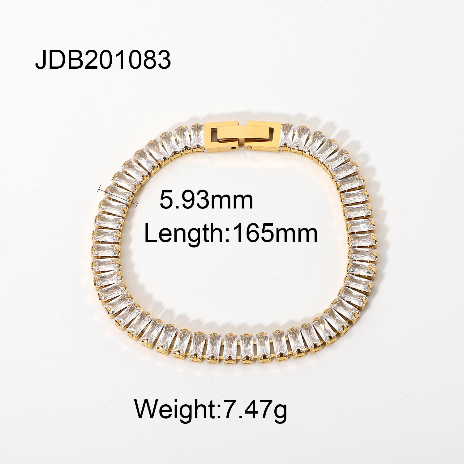 Moissanite Diamonds 18K Gold Plated and Silver Chain Bracelet | Mix Mix Style [Hot Seller]-Mix MIx Style