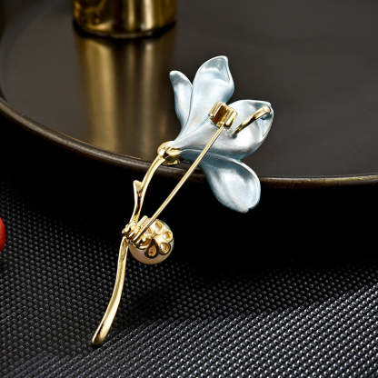 Chinese style, cool and elegant, exquisite and versatile, high-end freshwater pearl magnolia coat brooch-Mix MIx Style