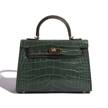 High-quality crocodile pattern Kelly bag second generation mini handbag  messenger Handbags | Mix Mix Style [Hot Seller]-Mix MIx Style