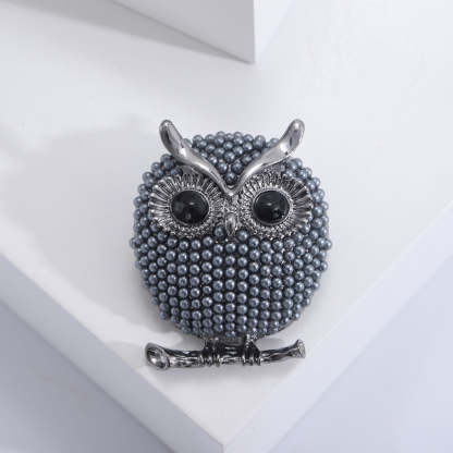 Beautiful Saltwater Pearls Vintage Owl Cute Brooch Vintage Jewelry | Mix Mix Style [Hot Seller]-Mix MIx Style