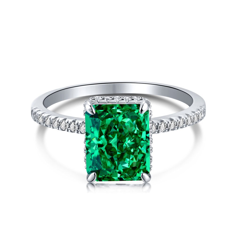Moissanite Jewelry 18k White Gold Plated Moissanite Ring-Mix MIx Style