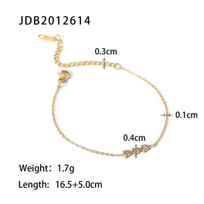 Moissanite Diamonds 18K Gold Plated and Silver Chain Bracelet | Mix Mix Style [Hot Seller]-Mix MIx Style